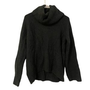 J Crew Point Sur Green Ribbed Turtleneck Sweater